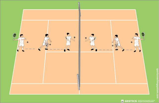 straight, low volleys and backhand high dribble